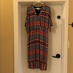 Colorful Geometric Print Dress